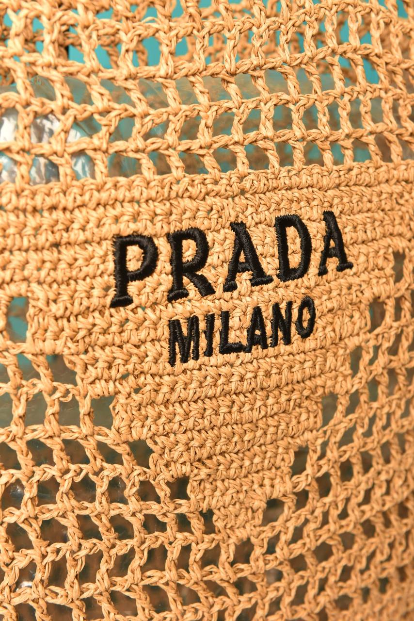 2032 - PRADA - Crochet Tote Bag 38 × 36 × 3 cm