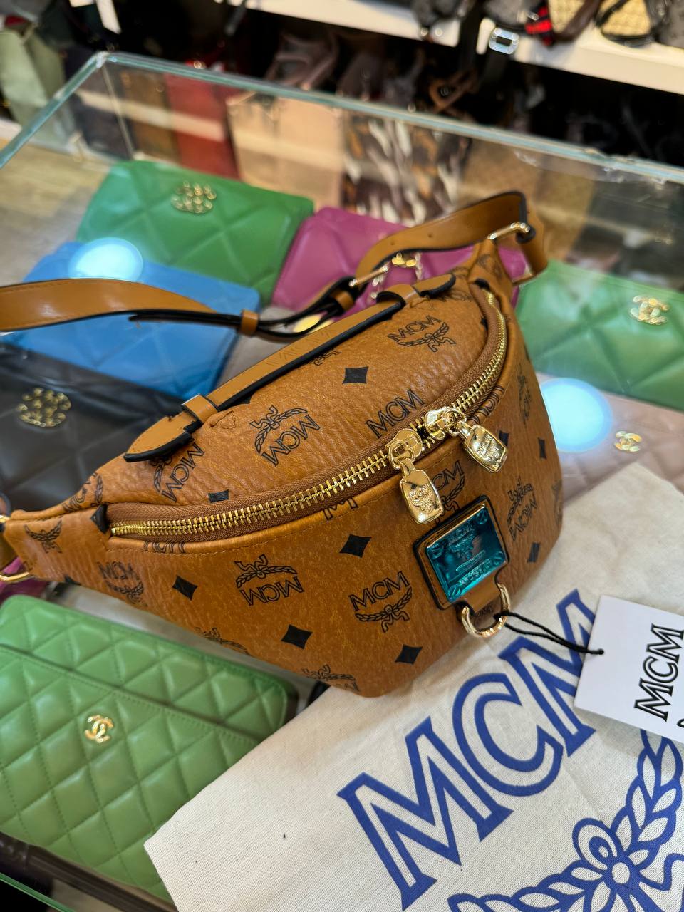 Mcm Bumbag size 33x14brown