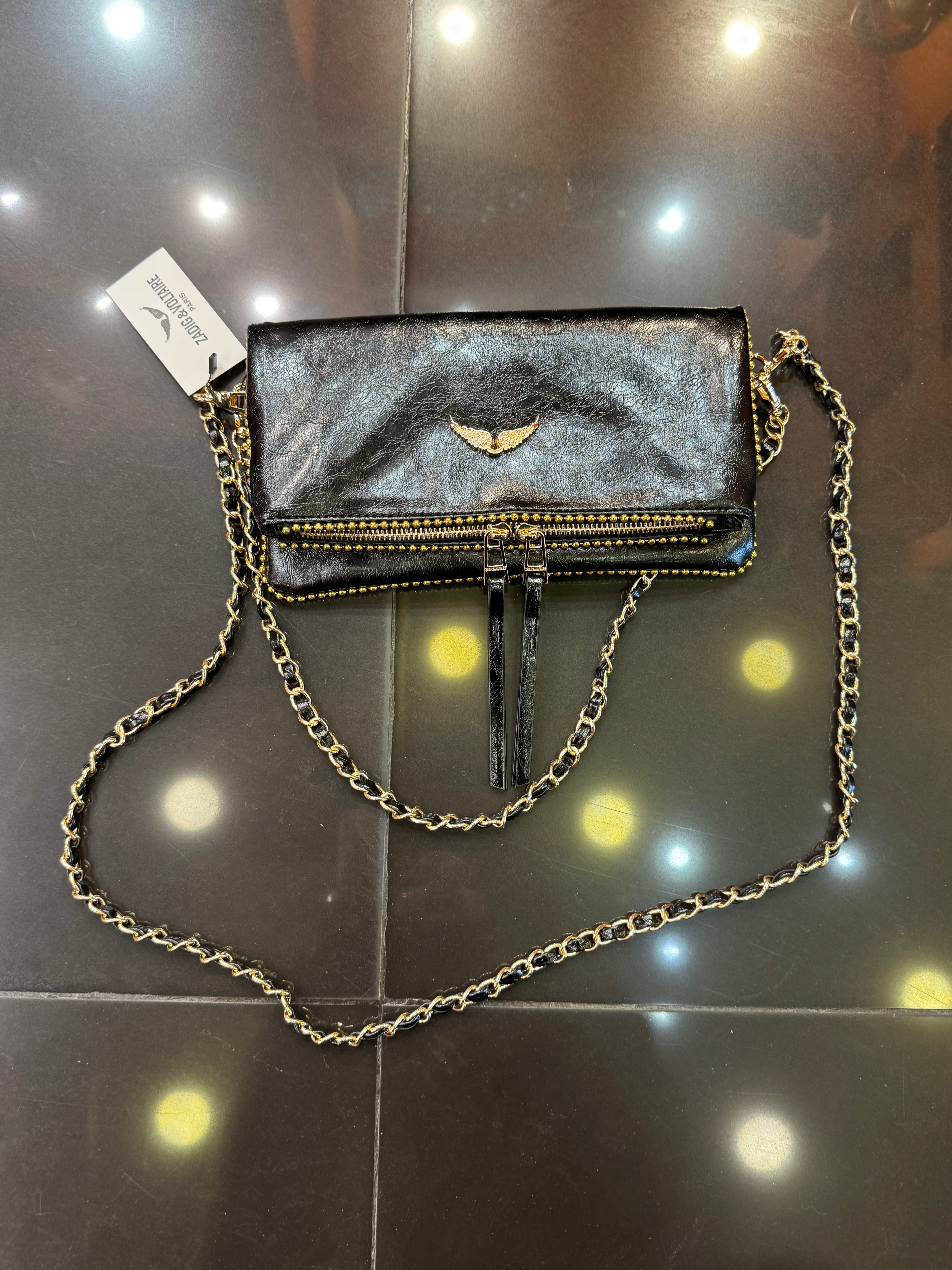 Zadig & voltaire vinyl μαύρο χρυσό