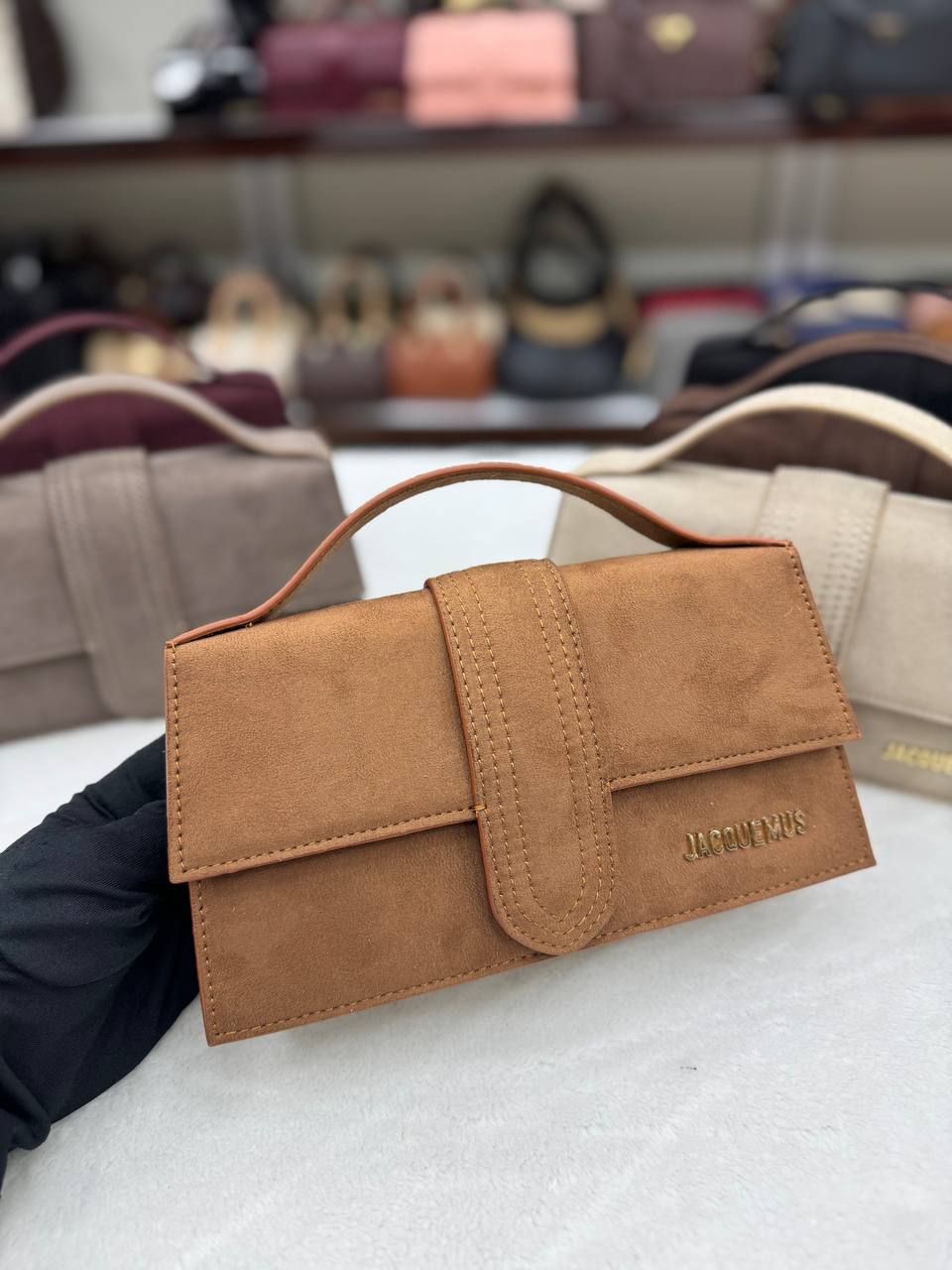 Jacquemus καφέ σουέτ size 21x 15