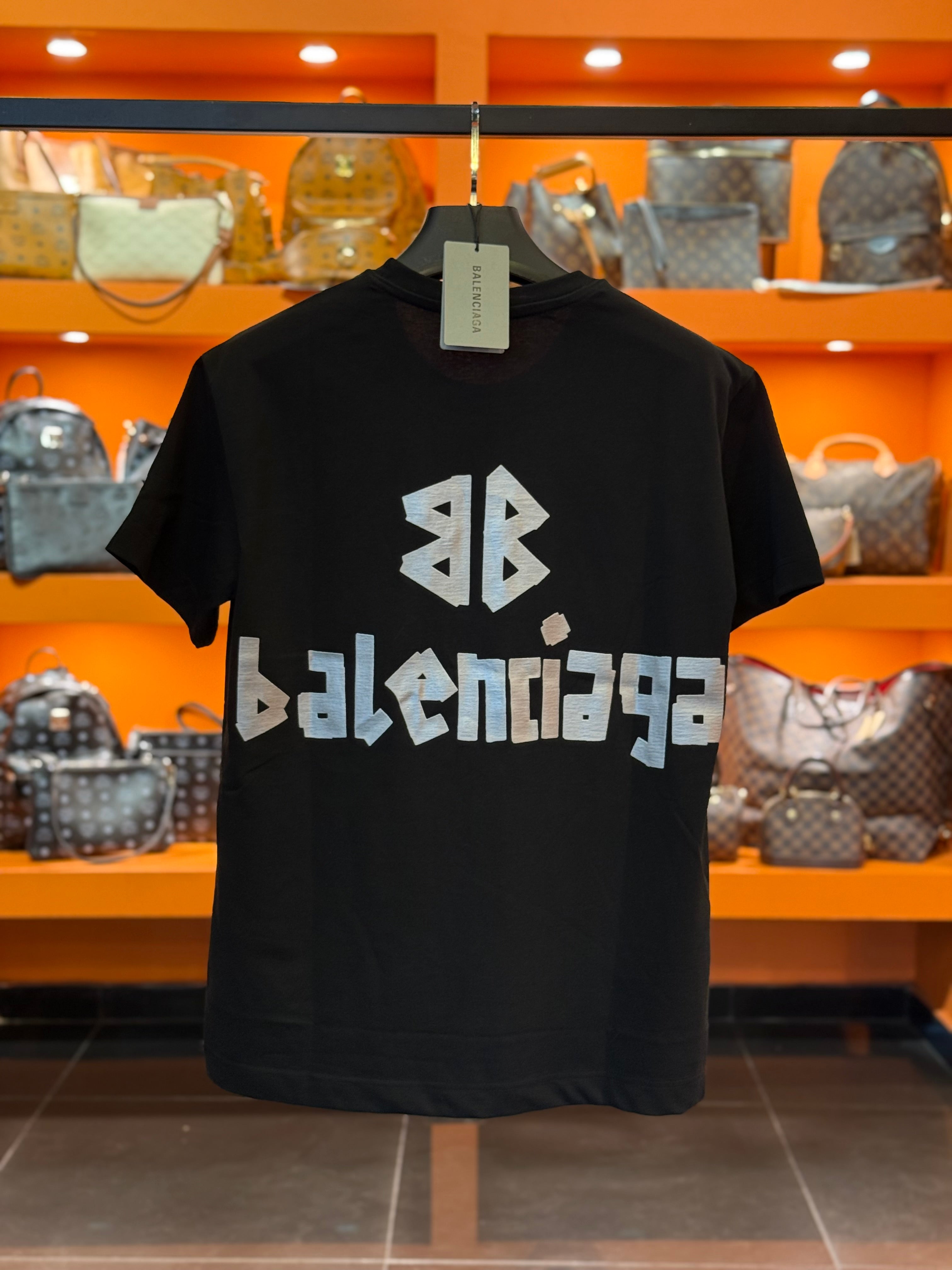 T-shirt Balenciaga black-silver