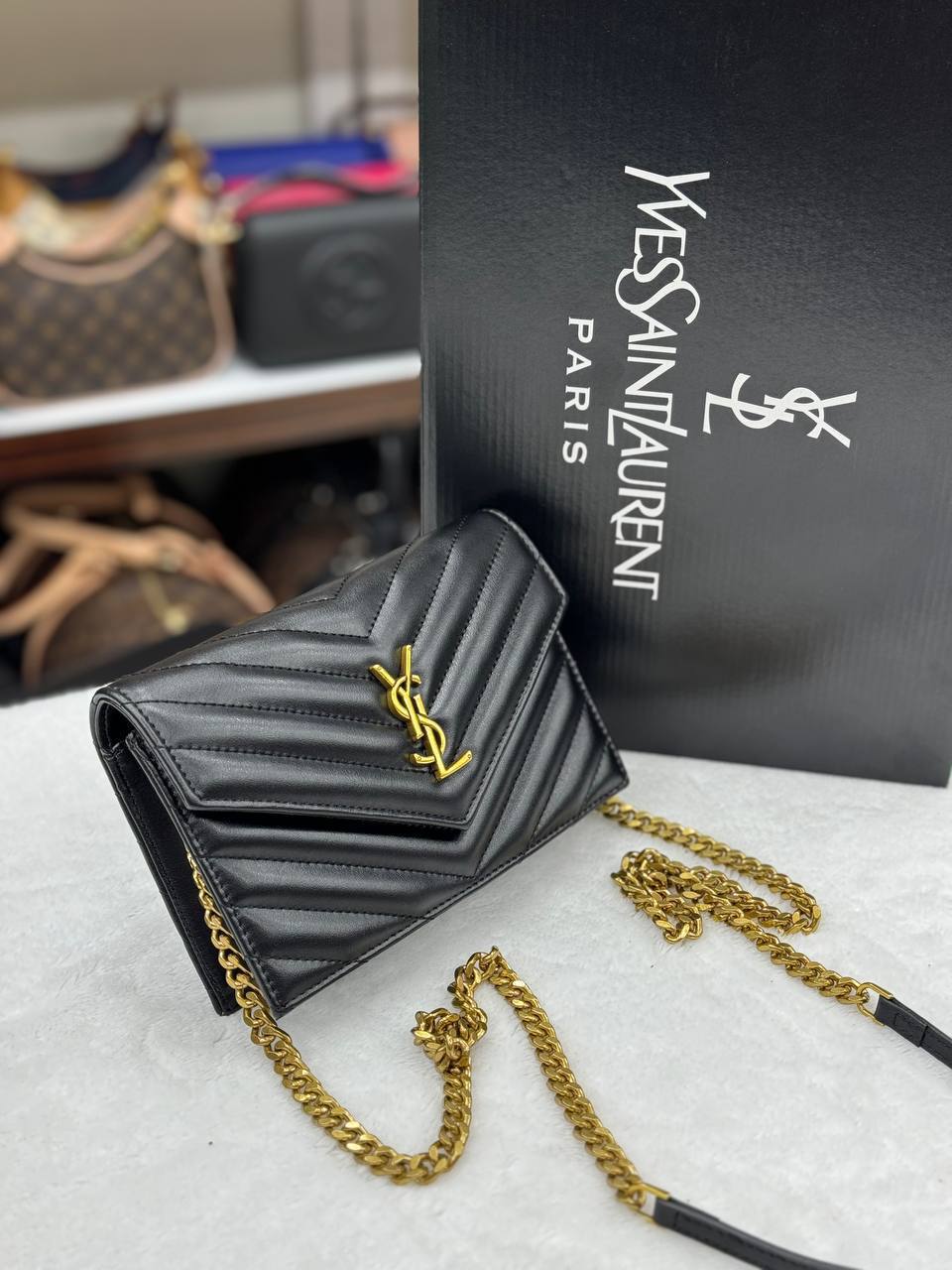 YSL black-gold crossbody mini 15x20