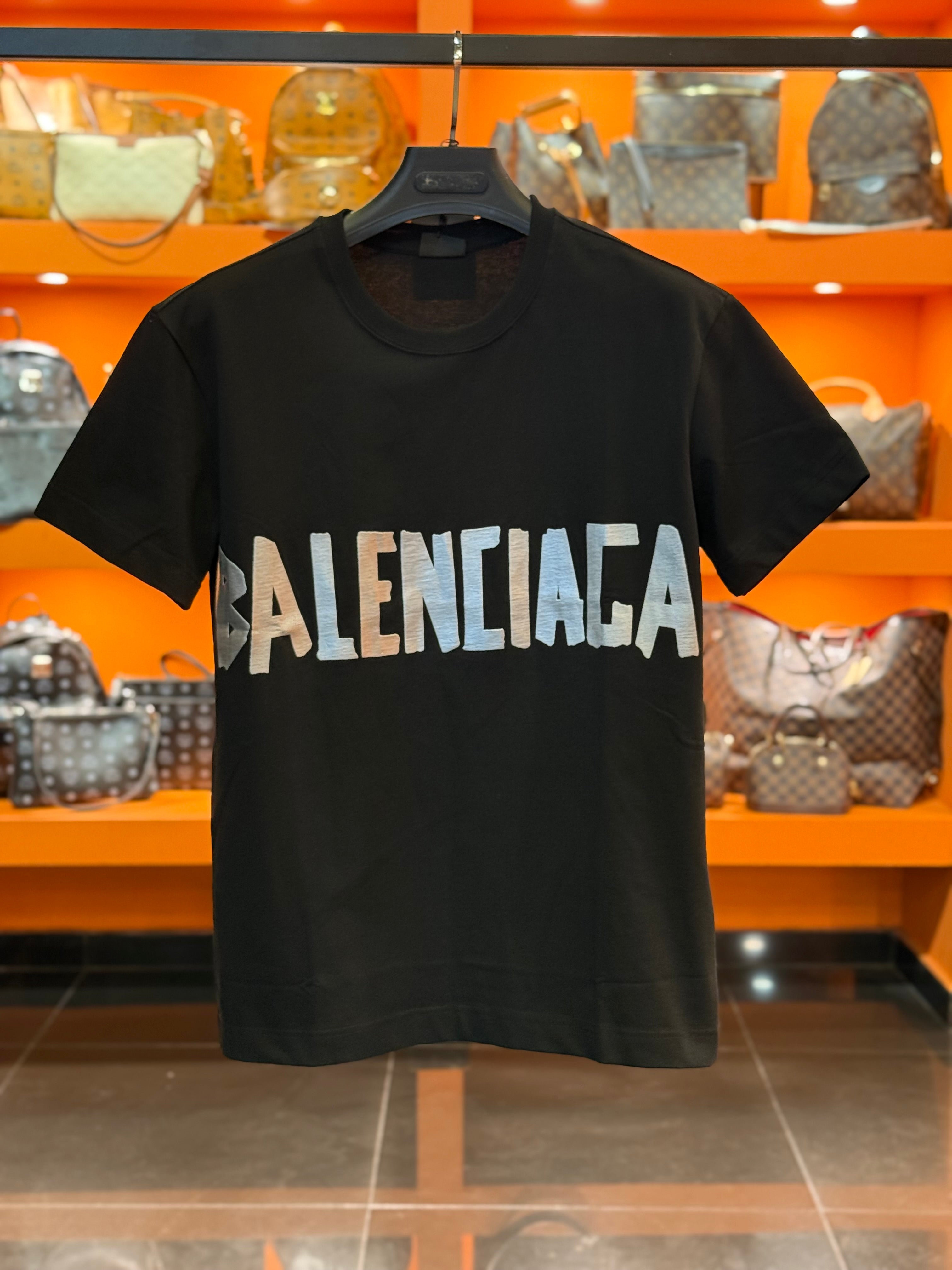 T-shirt Balenciaga black-silver