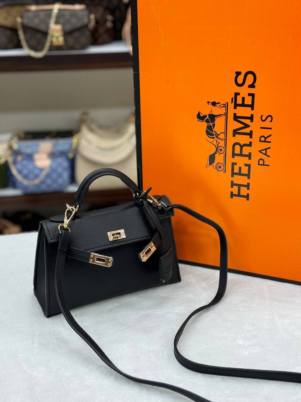 Hermes Kelly 22 black size22x16