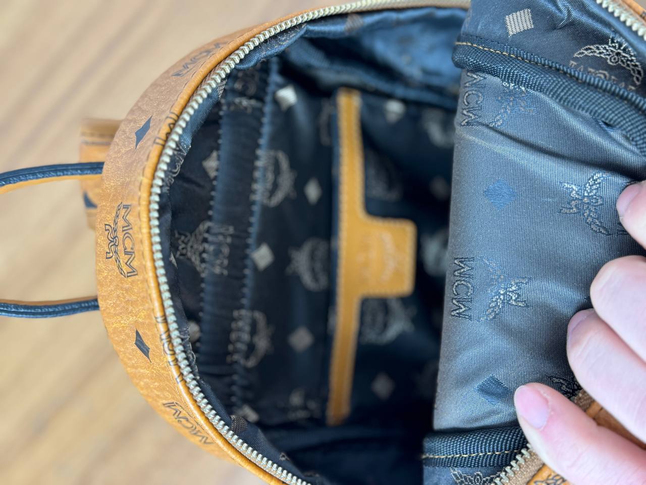 Mcm backpack καφέ small size28x20