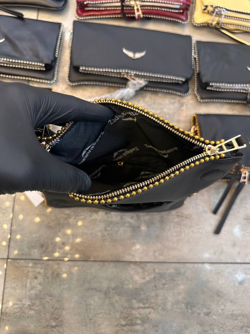 Zadig & voltaire black -gold size:26x14