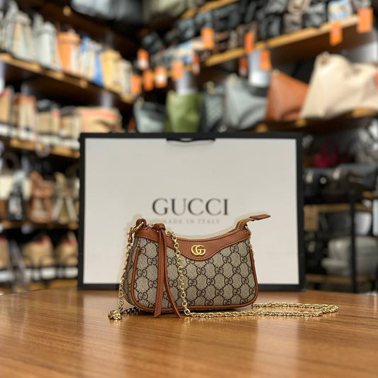 Gucci Ophidia mini bag ταμπά size:19x10x3cm