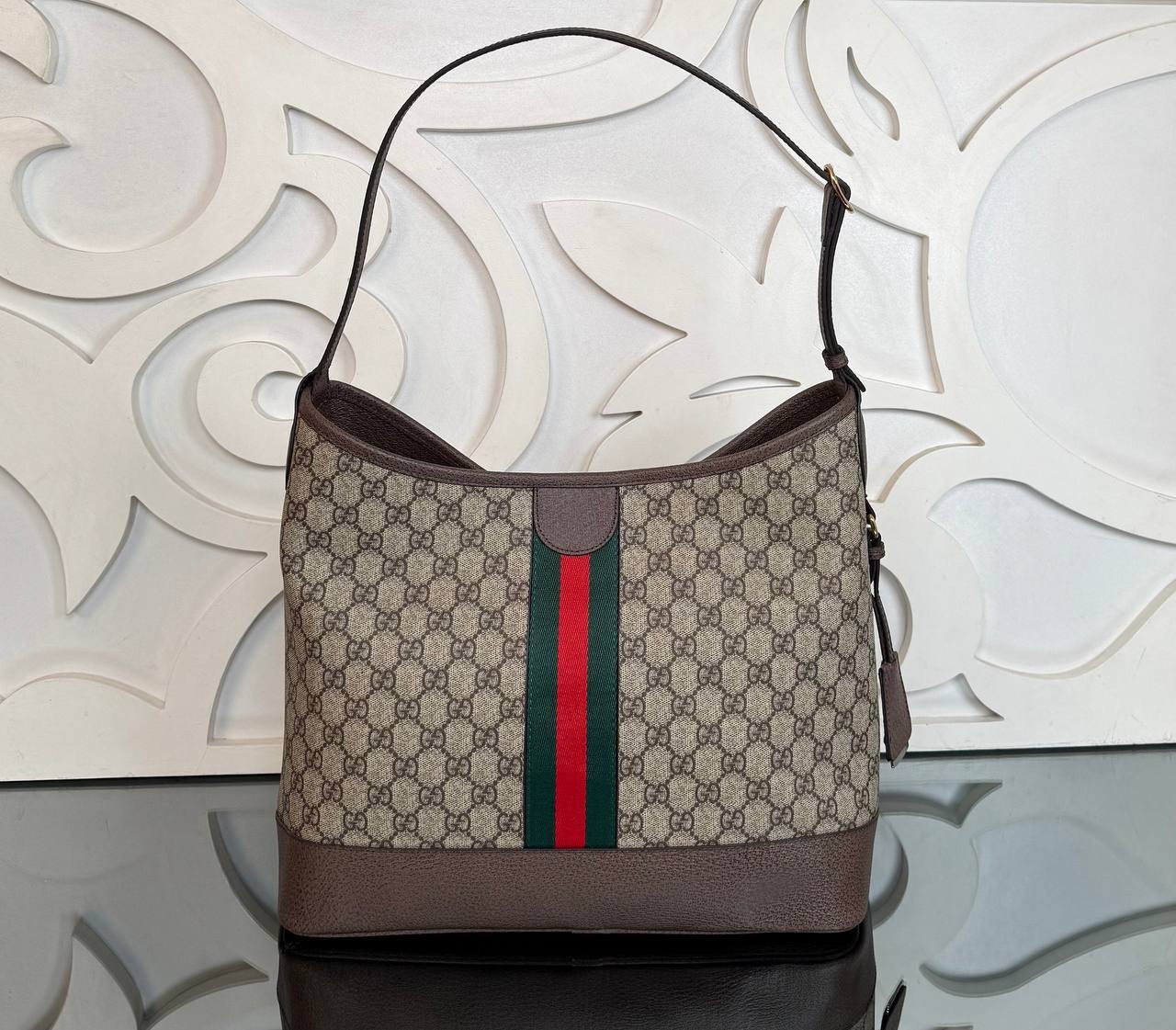 Gucci Ophidia GG Medium Shoulder Bag Hakiki 33x25 cm