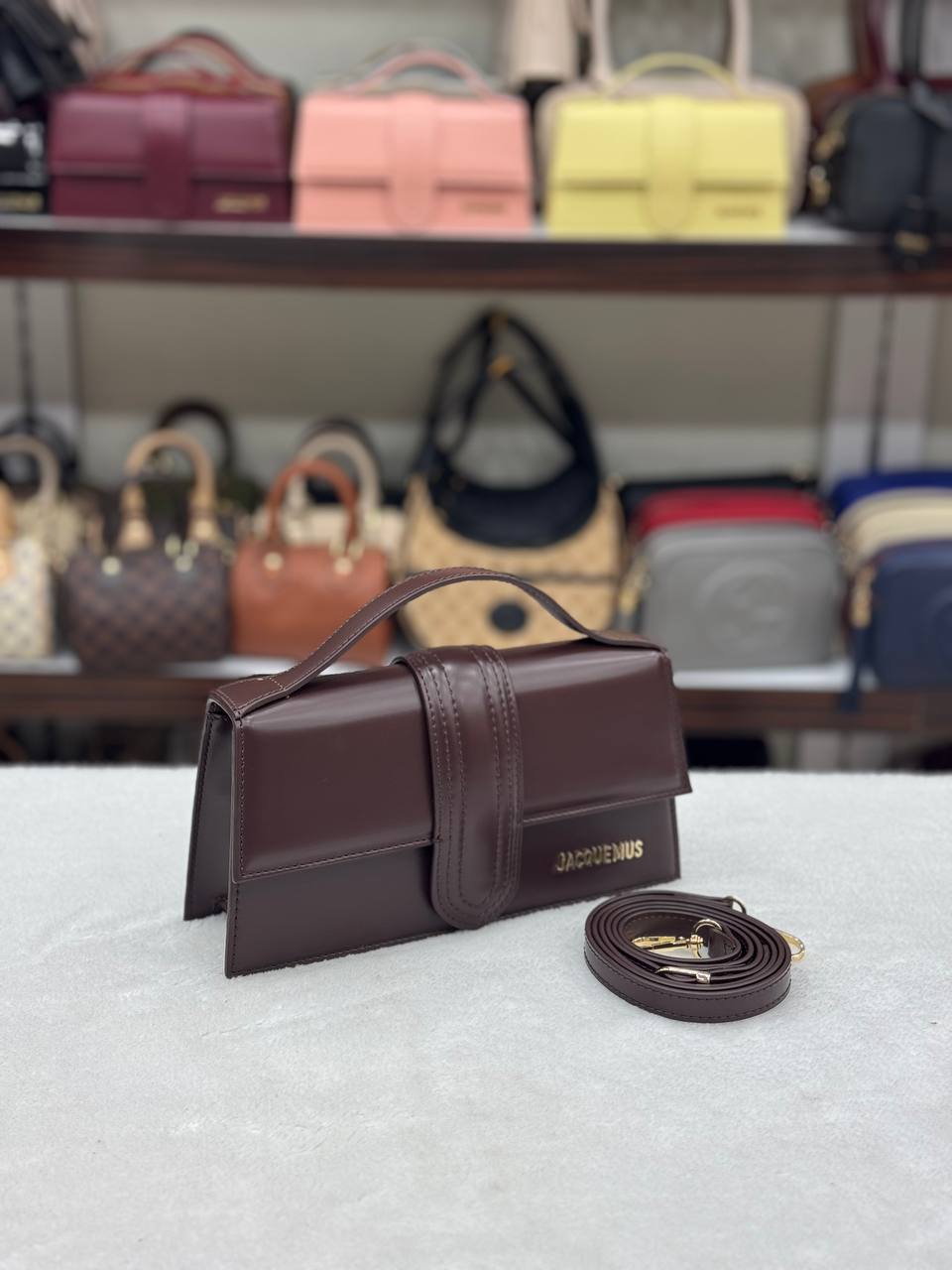 Jacquemus καφέ σκούρο size 21x 15