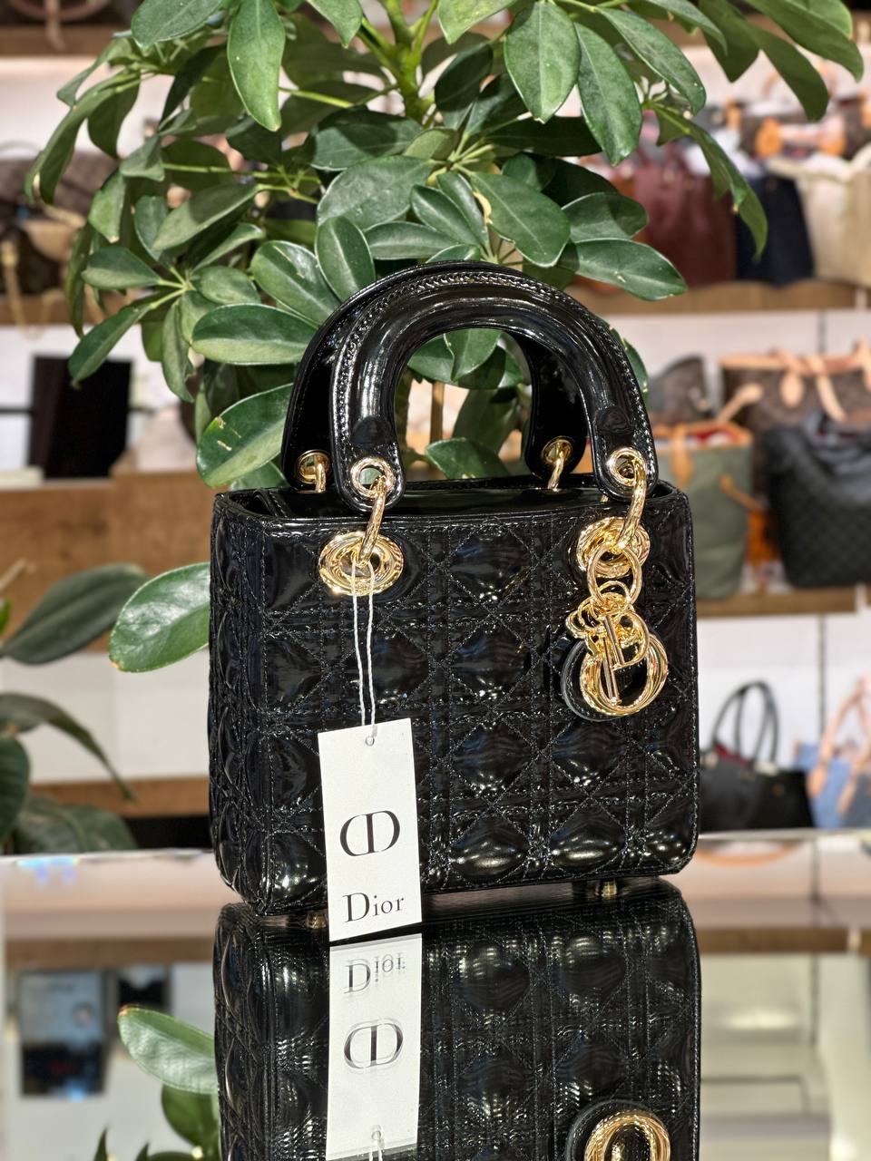 Dior lady  black mini vinyl