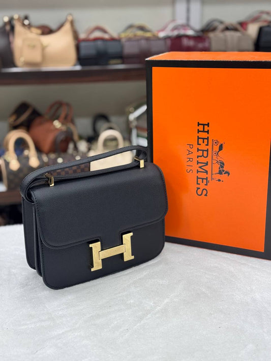 Hermes Constance μαύρο  23x20 cm