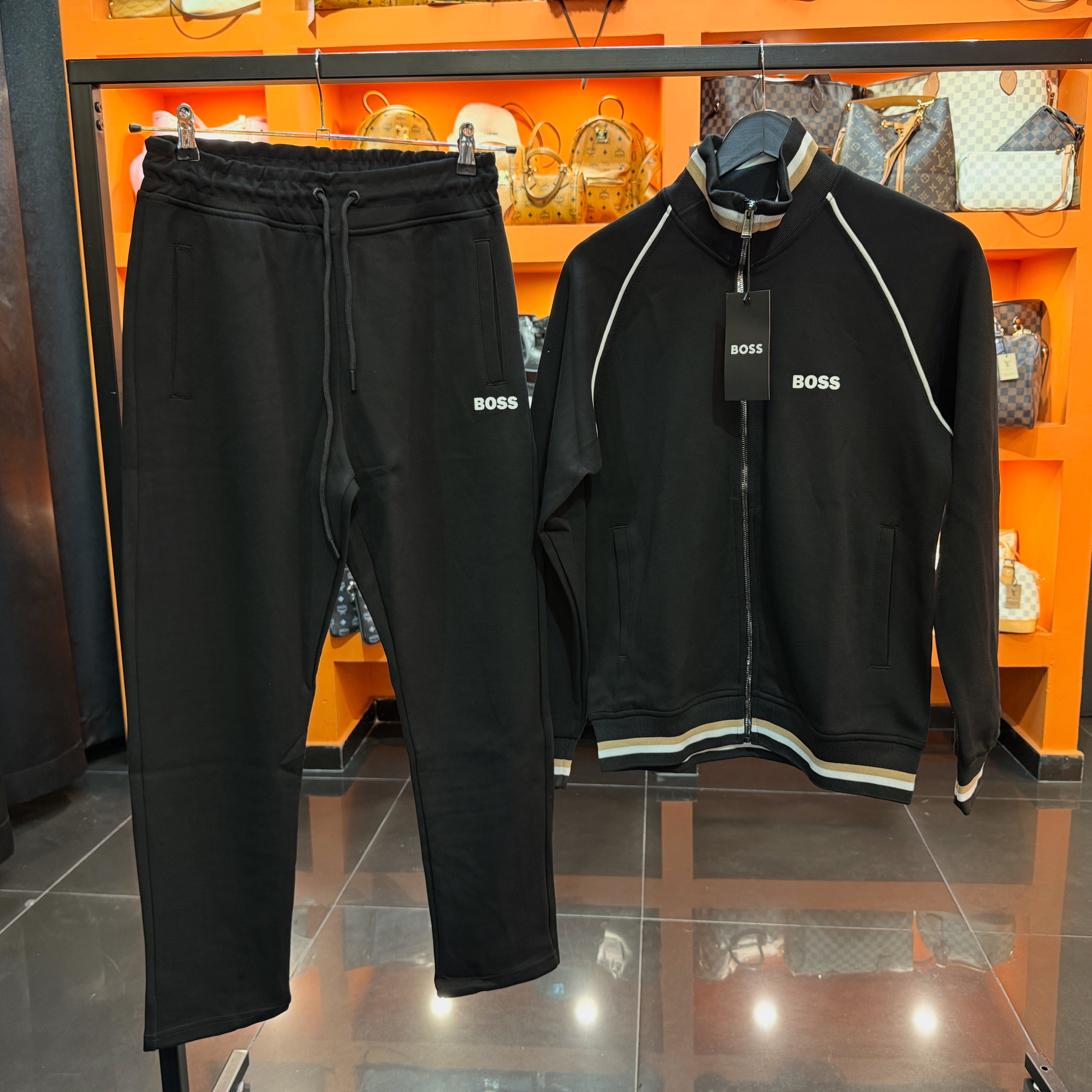 Boss set black -beige