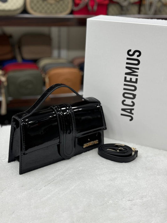 Jacquemus μαύρο  γυαλιστερό size 21x 15