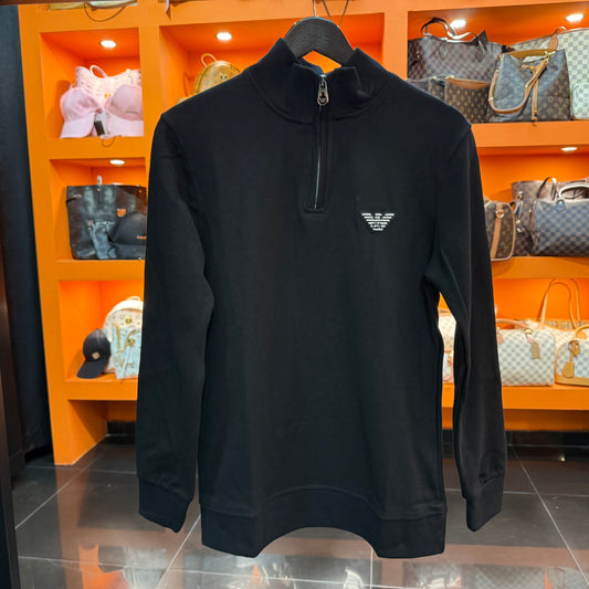 Φούτερ με φερμουάρ πικέ - Armani