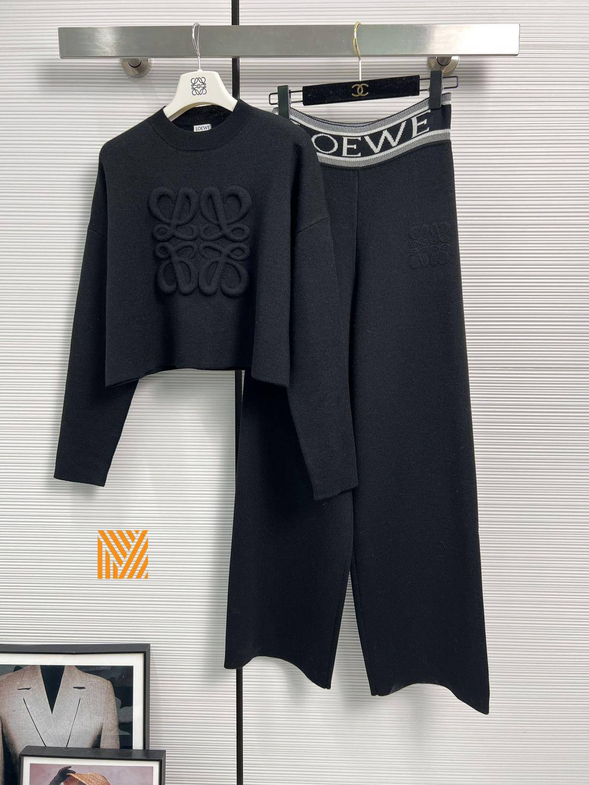 Loewe πλεκτό σετ μαύρο