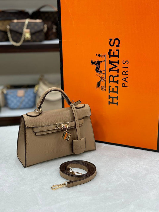Hermes Kelly 22 μπεζ size22x16