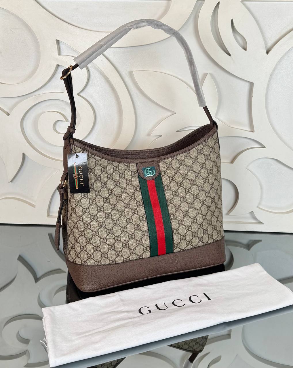 Gucci Ophidia GG Medium Shoulder Bag Hakiki 33x25 cm