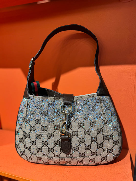 Gucci καφέ στρας 02