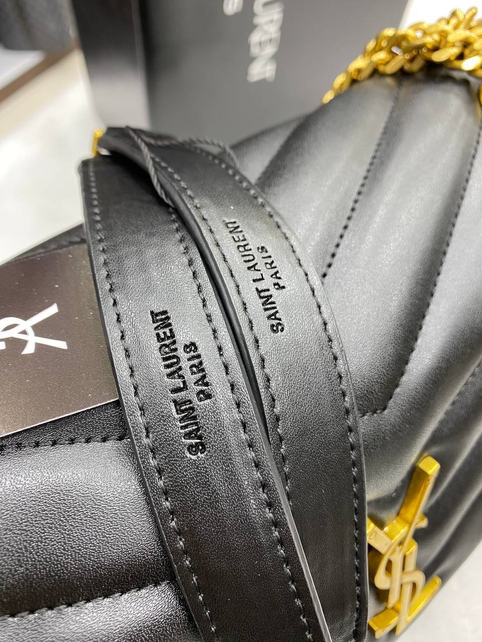 YSL Loulou big black-gold size 33x26