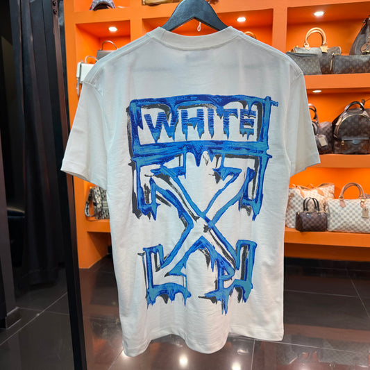 T-shirt - off white blue