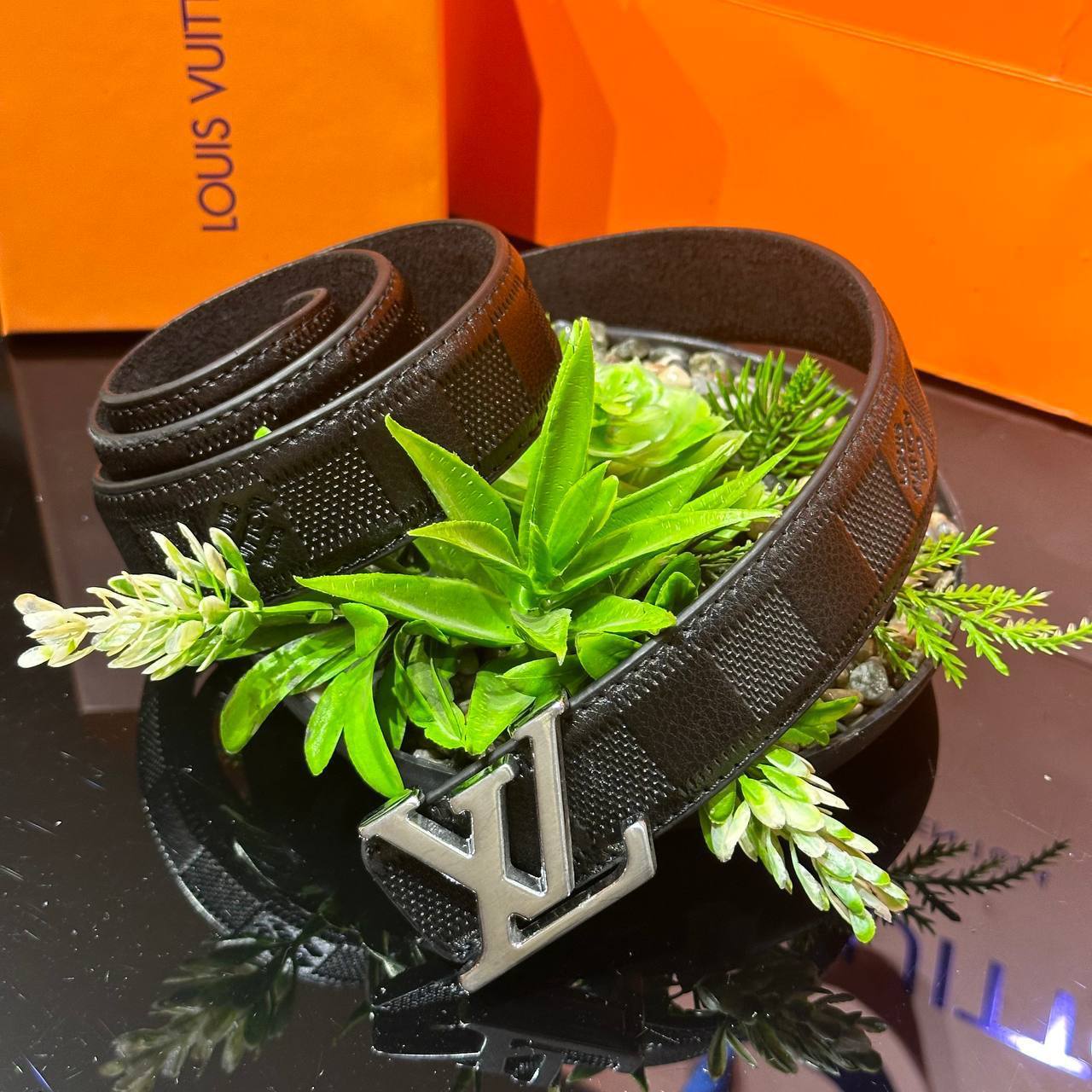 Louis Vuitton ζώνη Damier  black-silver