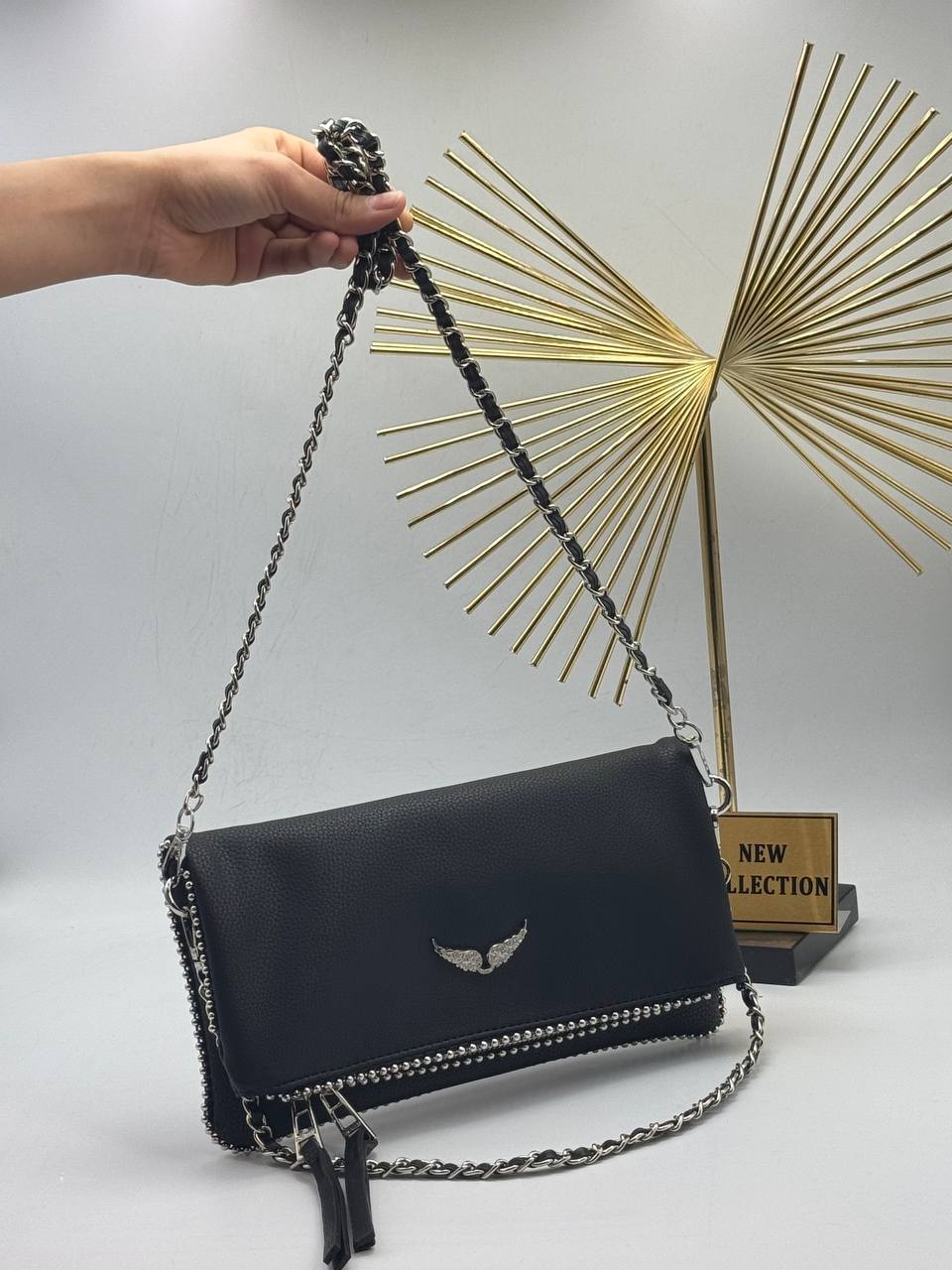 Zadig & voltaire black -silver size:26x14