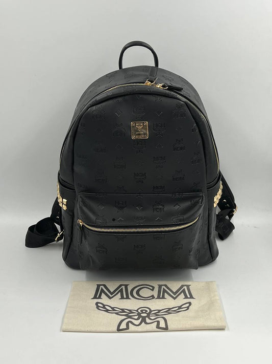 Mcm backpack total black Big size 38x30