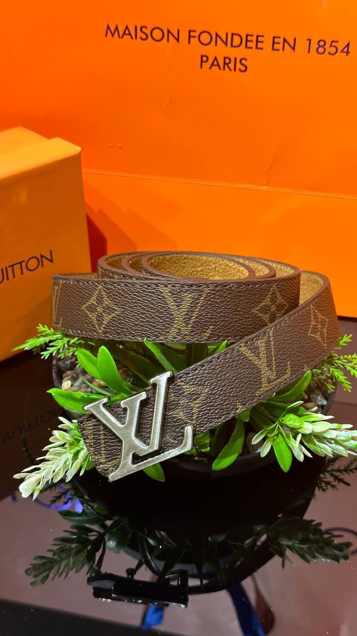 Louis Vuitton ζώνη monogram καφέ- Ασήμι