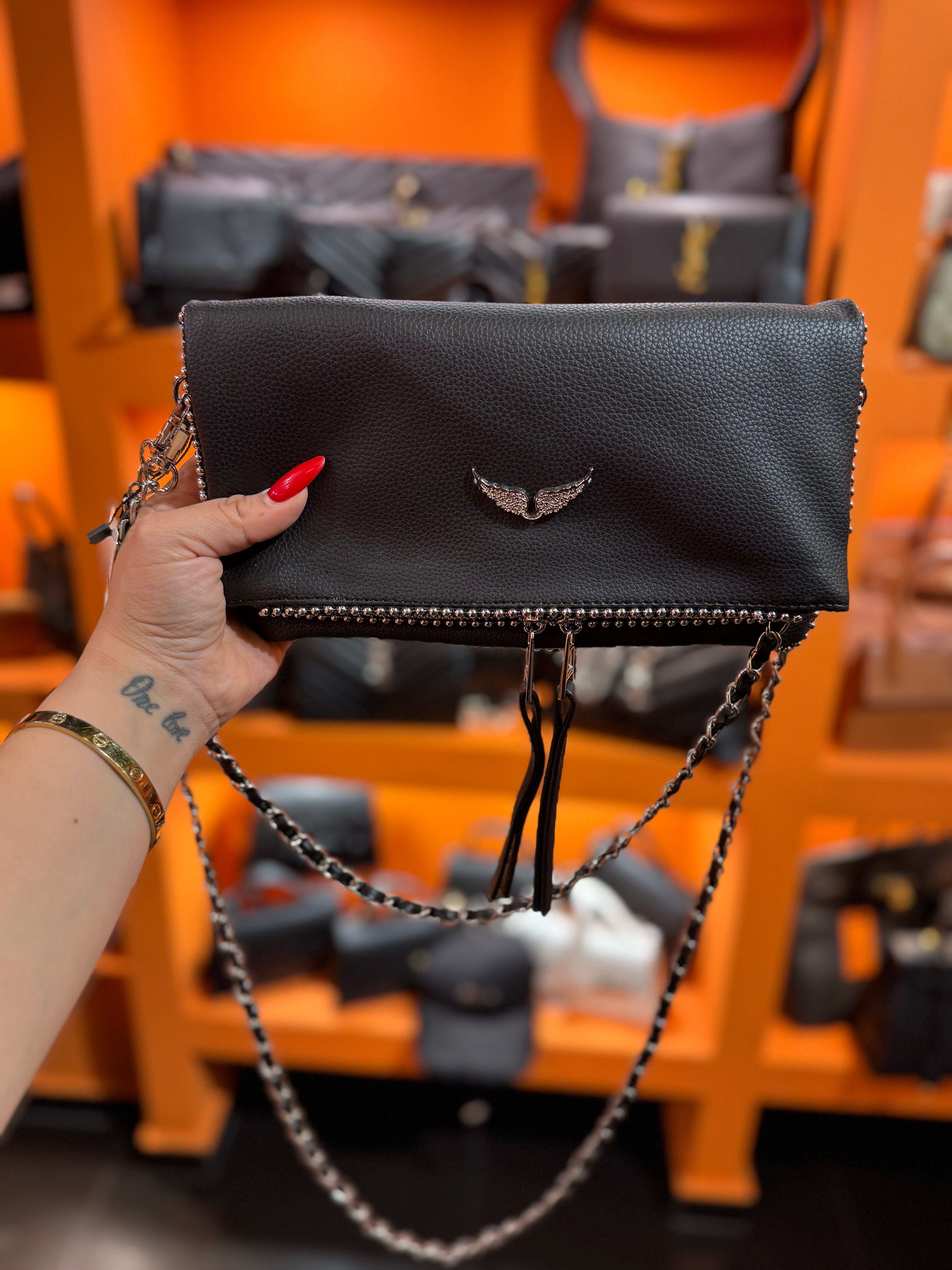 Zadig & voltaire black -silver size:26x14