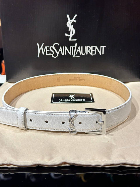 Ζώνη YSL λευκό