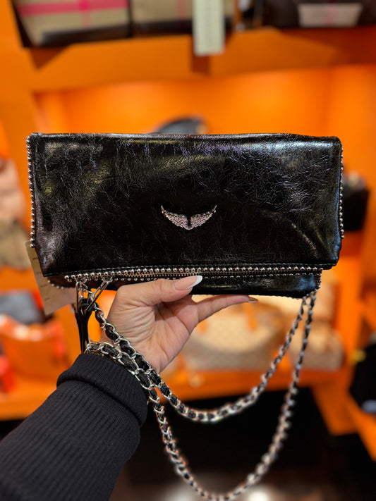 Zadig & voltaire vinyl μαύο ασημί