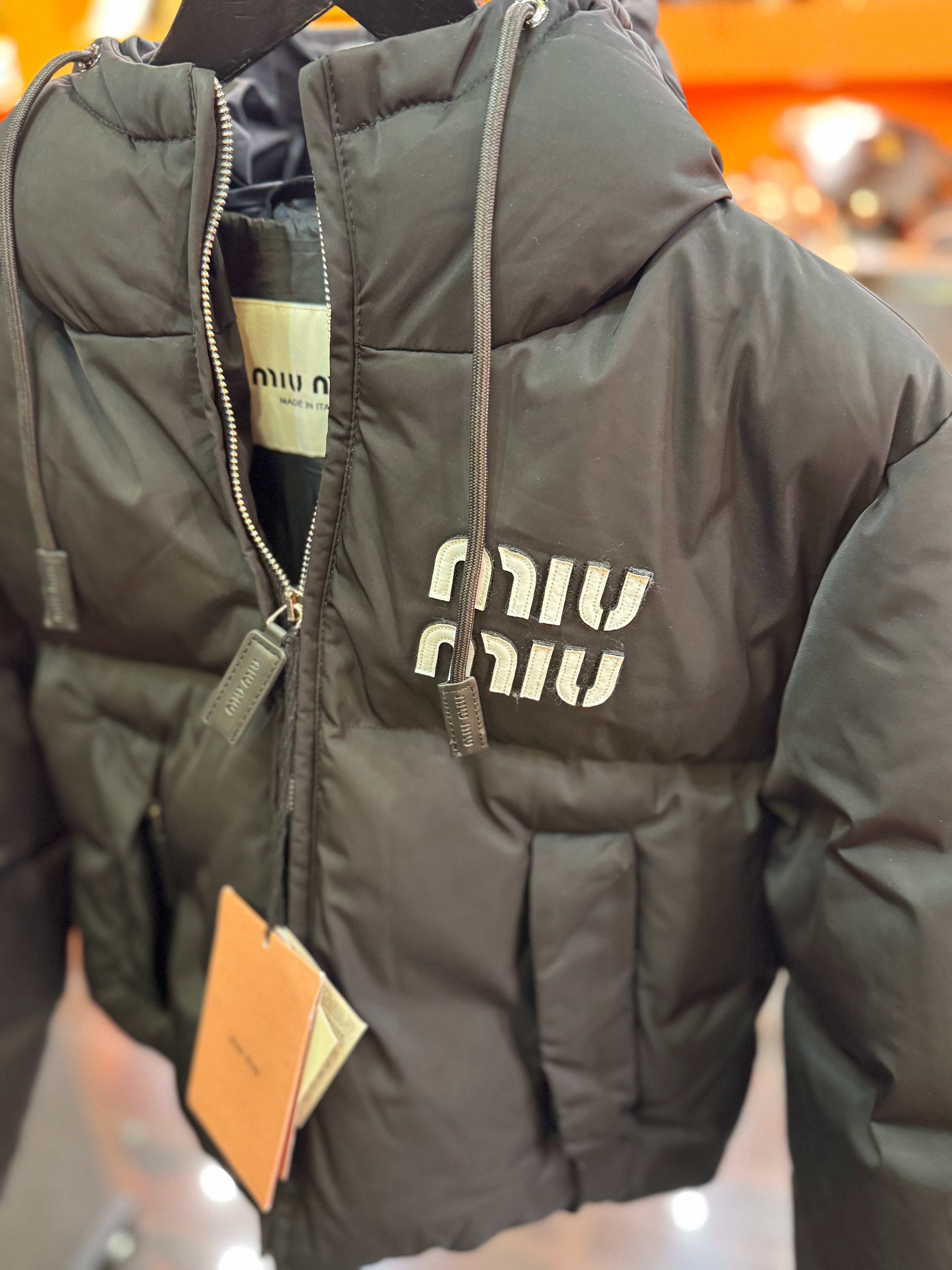 Miu Miu μπουφάν μαύρο λευκό