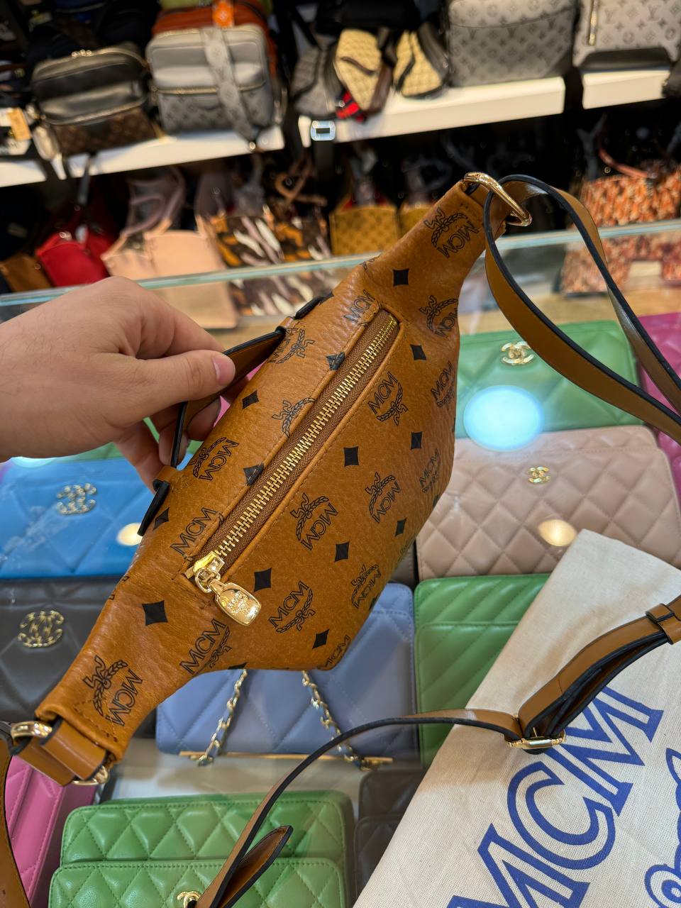 Mcm Bumbag size 33x14brown