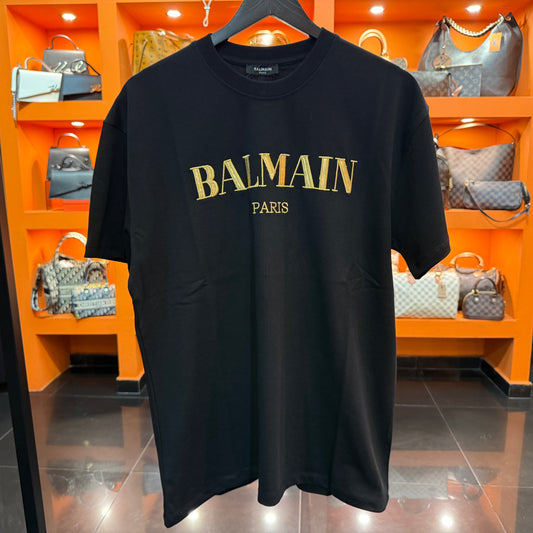T-shirt - balmain black -gold