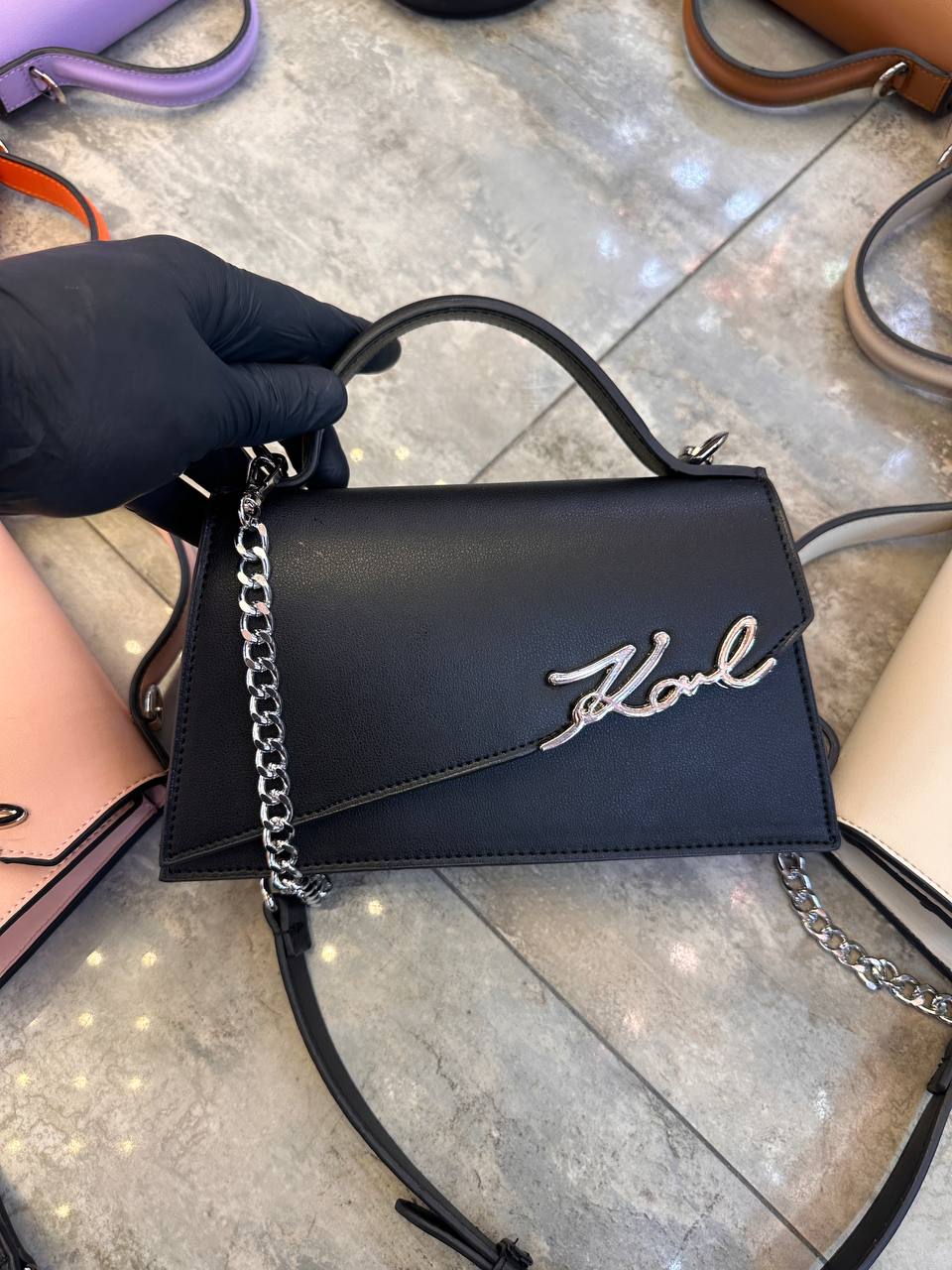 Karl lagerfeld  black-silver