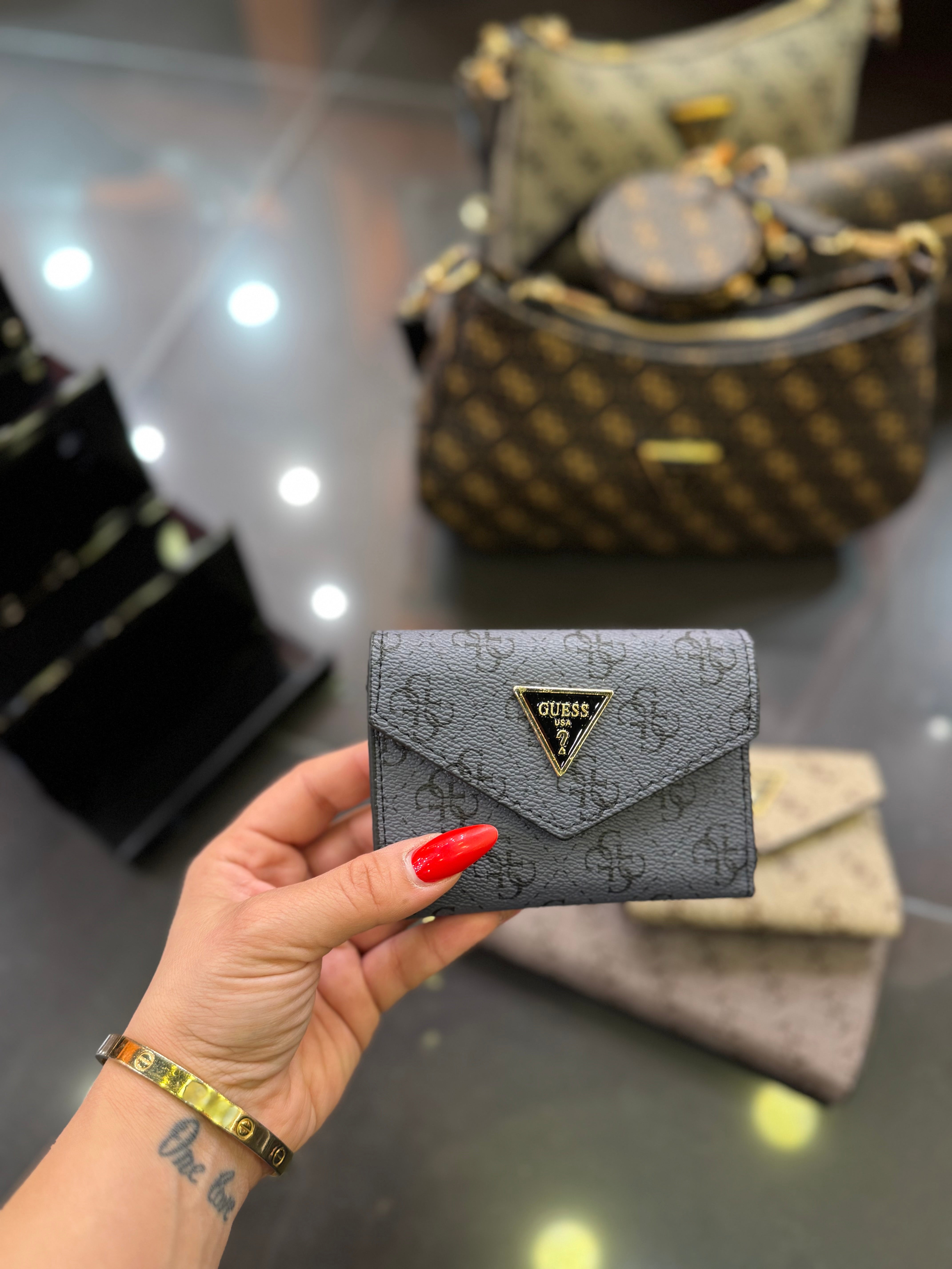 Guess πορτοφόλι γκρι  μικρο