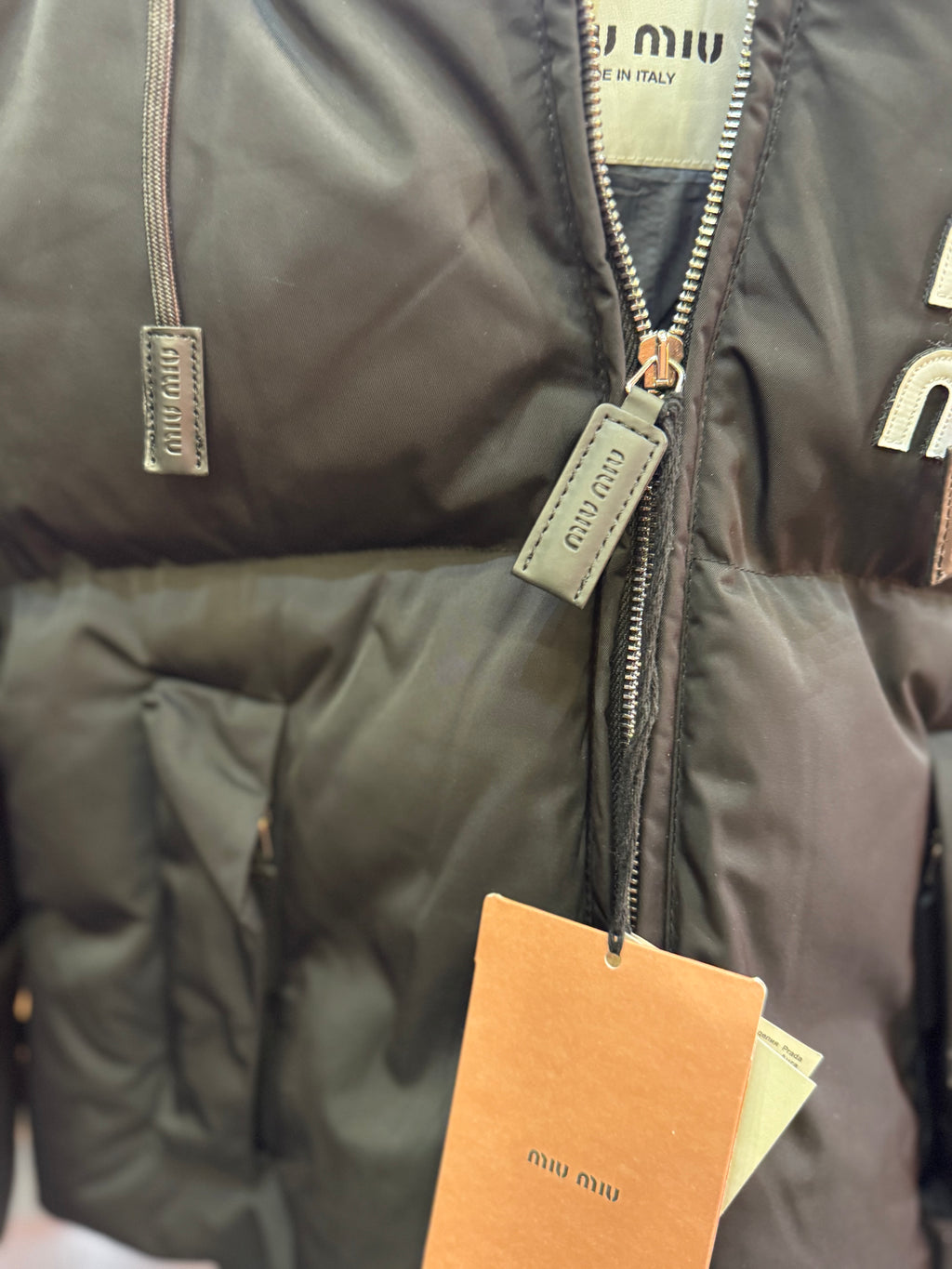 Miu Miu μπουφάν μαύρο λευκό