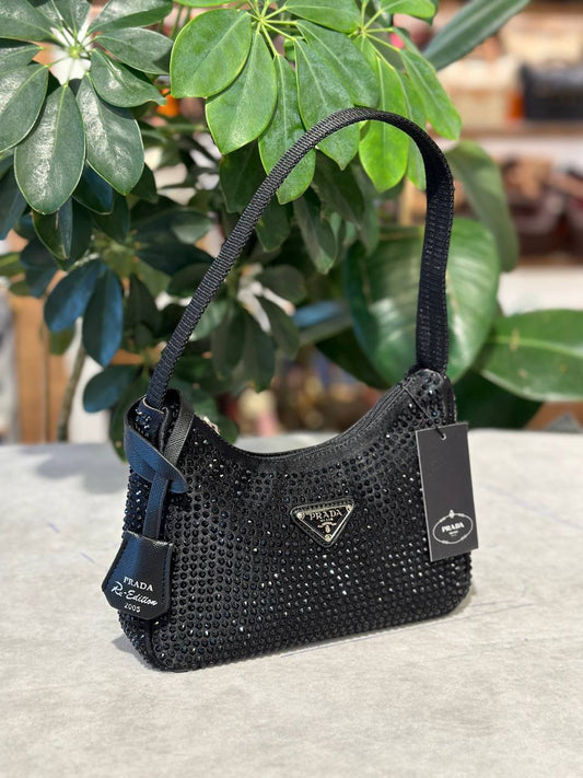 Prada strass μαύρο