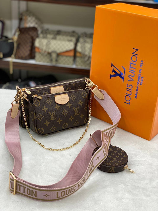 Louıs Vuıtton Multipochette ροζ 
24x15cm