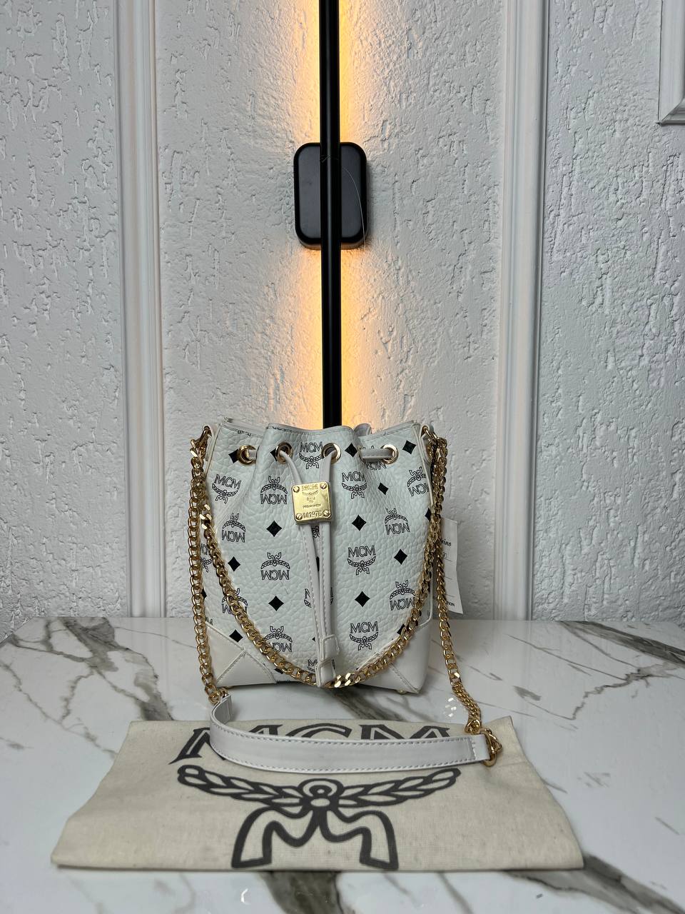 MCM   Klasik Drawstring   Bag mini   Size 22 x 18