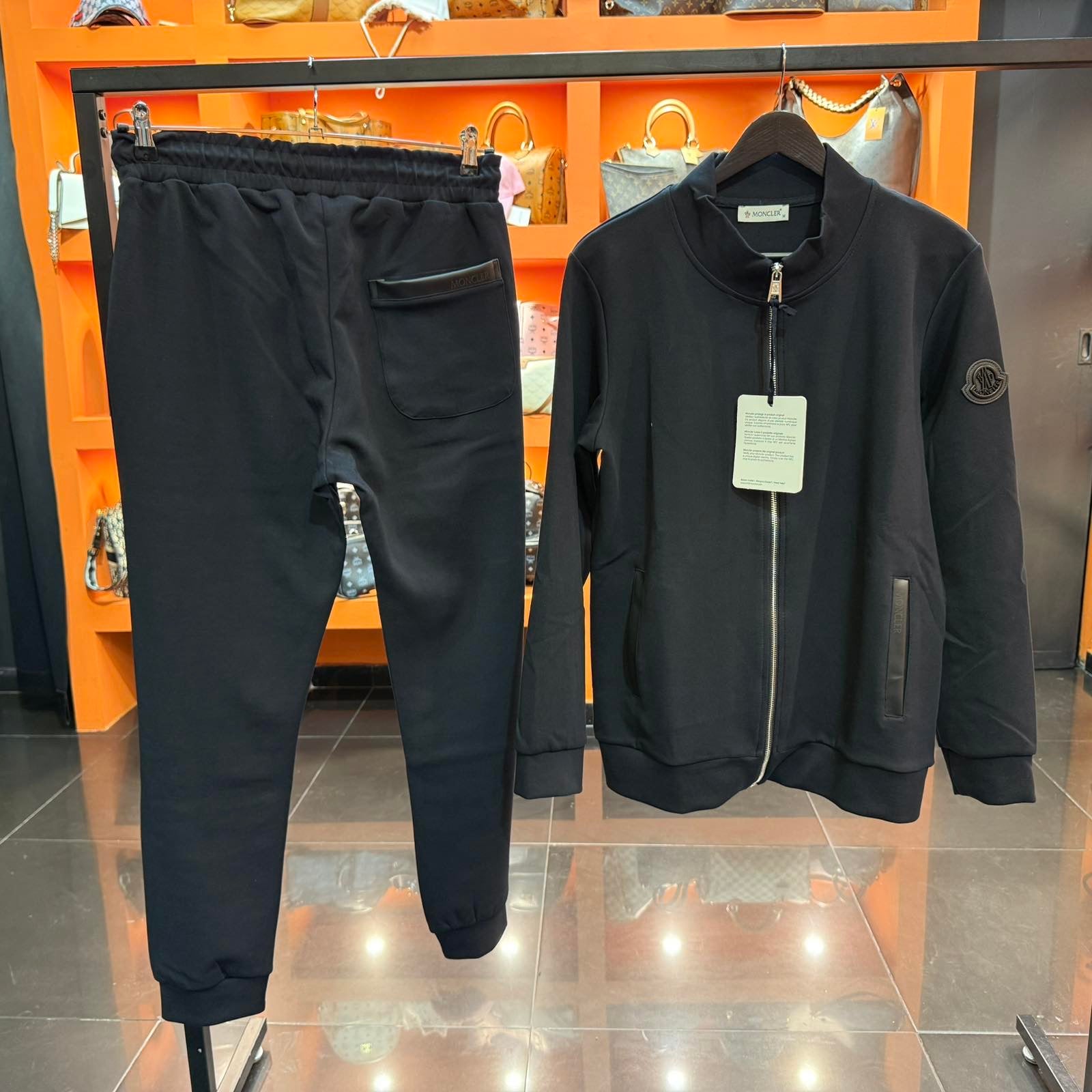 Moncler set blue black