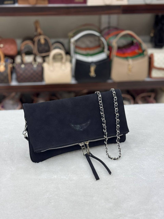 Zadig&Voltaire süet 27x16cm μαύρο